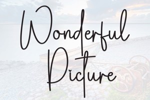Related font Wonderful Picture