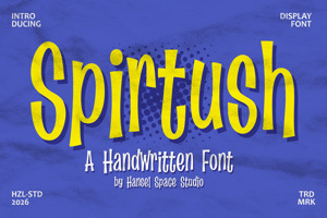 Related font Spirtush - A Handwritten Font
