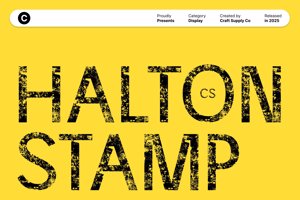 Related font CS Halton Stamp