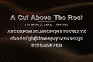 Related font A Cut Above The Rest