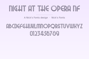 Related font Night At The Opera NF