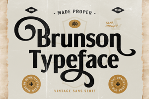Related font Brunson