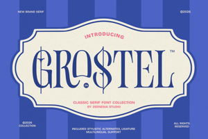 Related font Grostel