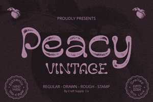 Peacy Vintage Stamp