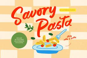 Related font Savory Pasta VERSION