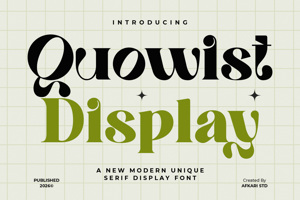 Related font Quowist Display