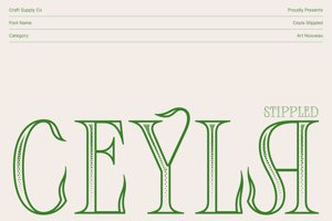 Related font Ceyla Stippled