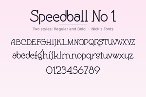 Related font Speedball No 1