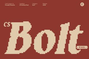 Related font CS Bolt Pixel