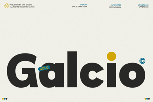 Related font Galcio