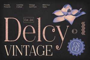 Delcy Vintage Stamp