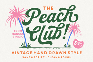 Related font Peach Club Sans