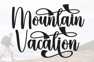 Related font Mountain Vacation