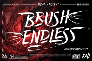 Related font Brush endless
