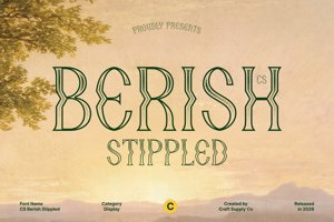 Related font CS Berish Stippled