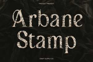 Related font Arbane Stamp