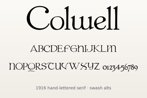 Related font Colwell