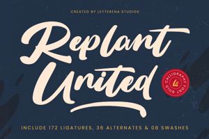 Related font Replant United VERSION
