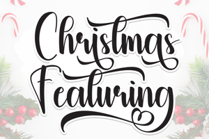 Related font Christmas Featuring
