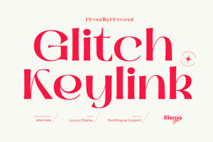 Related font Glitch Keylink