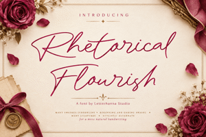 Related font Rhetorical Flourish