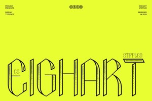 Related font Eighart Stippled