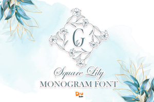 Square Lily Monogram