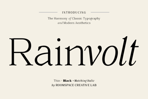 Related font Rainvolt - Classic Letterforms