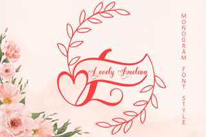 Related font Lovely Amelina Style