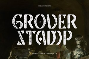 Related font CS Grover Stamp
