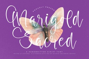Related font Marigold Sacred VERSION