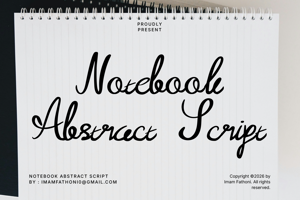 Related font Notebook Abstract Script