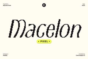 Related font Macelon Pixel