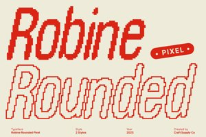 Related font Robine Rounded Pixel
