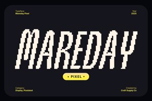 Related font Mareday Pixel