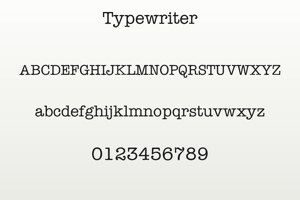 Related font Typewriter