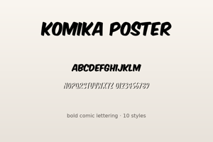 Related font Komika Poster