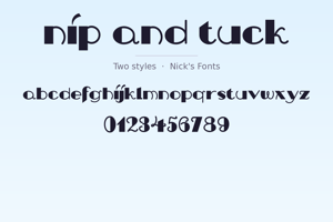 Related font Nip And Tuck
