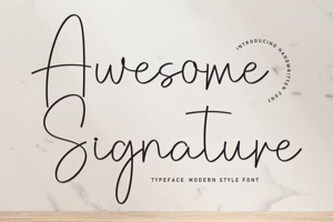 Related font Awesome Signature