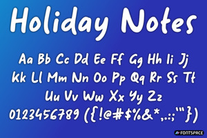 Related font Holiday Notes