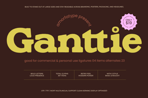 Related font Ganttie Rought