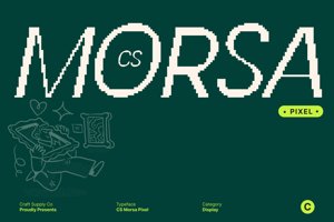 Related font CS Morsa Pixel