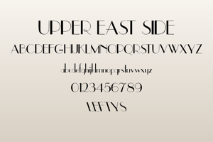 Related font Upper EastSide