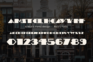 Related font Amstel Heavy NF