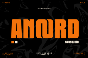 Related font Anoord DEMO