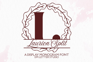 Related font Laurion Split Monogram