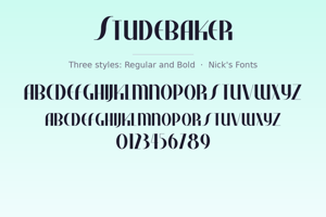 Related font Studebaker