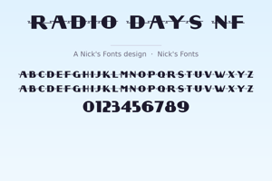 Related font Radio Days NF