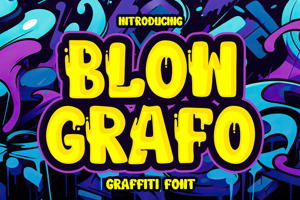 Related font Blow Grafo