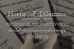 Related font Horns of Dilemma